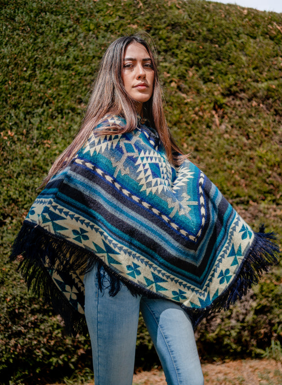 Alpaca poncho for women