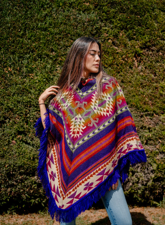 Alpaca poncho for women