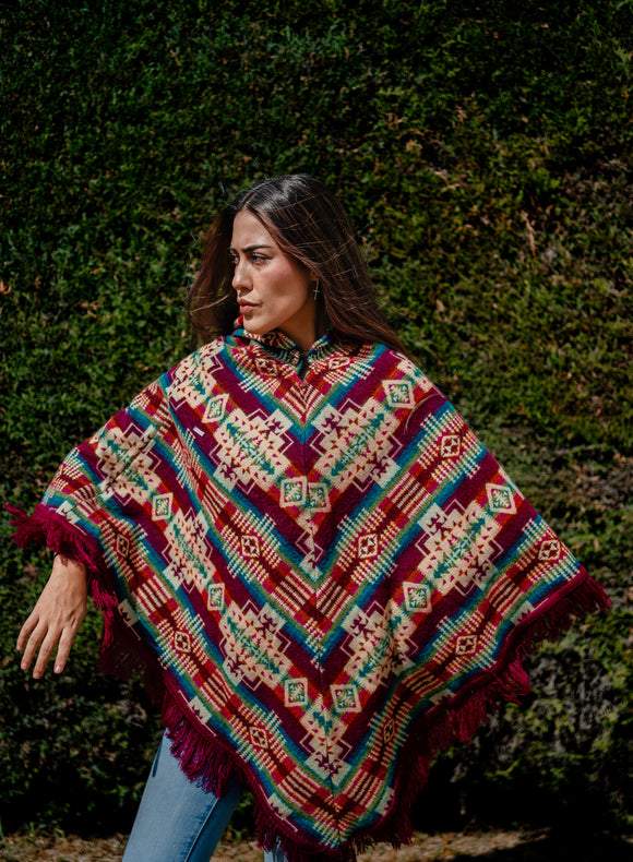 Alpaca poncho for women